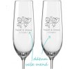Svadobné poháre na sekt Veselí novomanželia, 2 ks