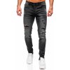 Čierne pánske slim fit rifľové nohavice Bolf MP0020N