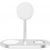 Allocacoc CubeNest 3v1 Magnetická bezdrôtová nabíjačka S313 Pro - Silver