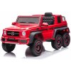 Beneo Elektrické autíčko Mercedes-Benz G63 AMG 6X6, Jednomiestne, červené, 6 Kolies s nezávislým odpružením, Pohon 2 x 45W, 12V10AH Batéria, Plastové kolesá a sedadlo, Diaľkové ovládanie, Licencované