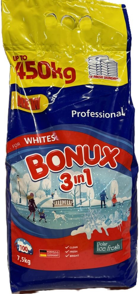 Bonux prášok White POLAR ICE FRESH 100 PD 7,5 kg