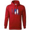 Paddleboard set - Mikina pánska Cape s kapucňou - L ( Červená )