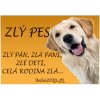 Pozorpes.sk, výstražná tabuľka (Zlatý retriever)