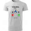 Volejbal volá - Klasické pánske tričko vyššej gramáže - S ( Svetlosivý melír )