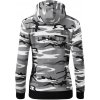 EKG rodina a dvaja chlapci - Mikina dámska trendy zipper s kapucňou - M ( Šedý maskáč )