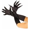 Leg Avenue Wet Look Zipper Gloves 2667 Black