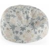 Sablio Sedací vak Cocoon Sivé kvetiny - 75 x 45 x 35 cm