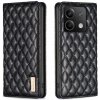 Peňaženkové kožené puzdro Diamond Flip na Xiaomi Redmi Note 13 - Čierna