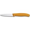 Victorinox Univerzálny kuchynský nôž SwissClassic 8 cm - s hladkým ostrím - oranžový