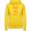 AWDis Hoodie Mikina - Dizajn - Great Taste for Great Moments - Slnečná žltá - XL - Dámske