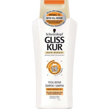 Schwarzkopf Gliss Kur Kur Total Repair 19 šampón pre suché a poškodené vlasy 250 ml