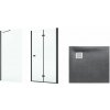 Súprava sprchové dvere Roca Capital AM4508016M, štvorcová sprchová vanička Roca Terran AP10332032001200, AM4408016M
