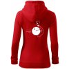 Koule vs kolka - Mikina dámska trendy zipper s kapucňou - XS ( Červená )
