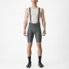 CASTELLI Cyklistické nohavice krátke s trakmi - ESPRESSO - šedá 3XL