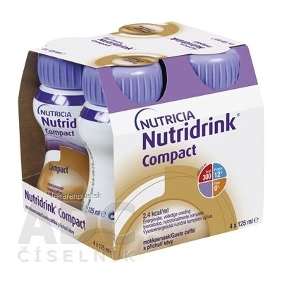 NUTRIDRINK COMPACT s kávovou príchuťou 4x125 ml (500 ml)