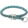 Obojok CAVO okrúhly polosťahovací, M-L: 43-51 cm/ø 18 mm, aqua/graphite