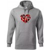 1975 v srdci - Mikina pánska Cape s kapucňou - XL ( Tmavosivý melír )