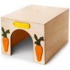 JK ANIMALS domek Kvádr drevený domček pre králiky 28 x 23 x 19 cm