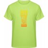 Premium Tričko - Dobré pivo na zlé časy - Limetková - 4XL - Pánske