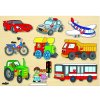 Woody Puzzle na doske Dopravné prostriedky