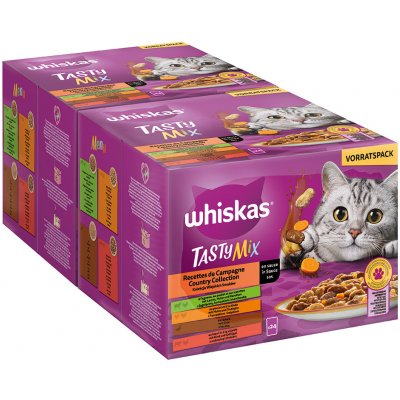 WHISKAS TASTY MIX Country Collection v omáčke 144 x 85 g