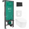 Súprava WC misa Hansgrohe EluPura S 60343450, splachovacie tlačidlo Hansgrohe Element E 66003670, 01022180, 60148450