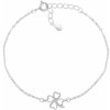 Brilio Silver Strieborný náramok pre šťastie Štvorlístok BRC60W