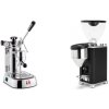 La Pavoni Professional Lusso + Rocket Espresso GIANNINO, black/chrome