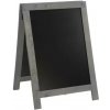 SECURIT Ponuková stojanová rustikálna tabuľa SANDWICH 85 x 55 cm, tmavo šedá SBD-NG-85