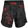 MMA trenky - Octagon - Marble Camo - červené