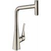 Hansgrohe M71 - Drezová batéria M7115-H320 s výsuvnou spŕškou, sBOX, vzhľad nehrdzavejúcej ocele - 73803800