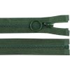 Kostený zips No 3 dĺžka 30 cm s krúžkom - zelená smreková