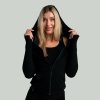 GymBeam Dámska mikina so zipsom MERINO I Black - STRIX Veľkosť: M, Veľkosť oblečenia: M