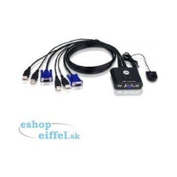 Aten CS-22U-A7 KVM prepínač pre 2xPC s VGA a USB portami