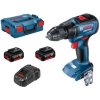 Bosch AKU příklepová vrtačka GSB 18V-50, 2x5,0 Ah s nabíječkou v L-boxxu 136 06019H5101