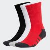 adidas Crew súprava 3 vysokých ponožiek čierne biele červené