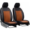Autopoťahy Exclusive Alcantara 1+1 predné (Alcantara-koža) hnedo-čierne Pok-ter