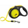 Flexi Vodítko Neon M opasok 5m čierno-žlté