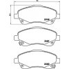 Sada brzdových platničiek kotúčovej brzdy BREMBO P 83 046