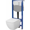 Cersanit CERSANIT Podomietková zostava AQUA 50 PNEU QF misa ZEN PRO SQUARE, duroplastové sedadlo S701-887