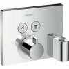 Hansgrohe ShowerSelect - Termostat pod omietku pre 2 spotrebiče s prípojkou hadice a sprchovým držiakom, chróm 15765000