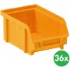 ArtPlast Plastové boxy BASIC, 103 x 166 x 73 mm, 36 ks, žltooranžová