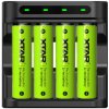 Xtar L4 SET, 4 šachtová nabíjačka, iba pre Li-ion, NiMH AA/ AAA 1,2-1,5V akumulátory + 4x XTAR AA Li-ion 2700mWh/1750mAh 1,5V s LED indikáciou, chránený