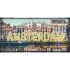 Ceduľa značka Amsterdam 30,5cm x 15,5cm Plechová tabuľa
