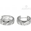 ADANITO BRN1187S - Zlaté náušnice krúžky so zirkónmi z bieleho zlata