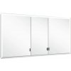 KEUCO Royal Lumos závesná vá skrinka s LED osvetlením (nastaviteľná farba svetla), pre montáž na stenu, 3 dvierka, 1400 x 735 x 165 mm, strieborná eloxovaná, 14306172311