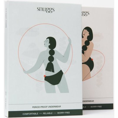 Snuggs Period Underwear Classic: Heavy Flow Black látkové menštruačné nohavičky na silnú menštruáciu veľkosť XS 1 ks