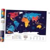 Plagát Stieracia mapa - Travel Map Holiday World mapy bez rámu 80 x 60 cm