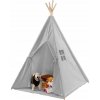Indiánsky stan tipi wigwam pre deti na hranie doma v záhrade, sivý
