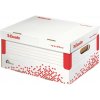 Archívna krabica Esselte Speedbox A4 so sklápacím vekom biela/červená 355×193×252 mm